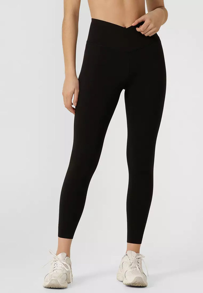 Lorna Jane Inspire Wrap Waist Ankle Biter Leggings - Black