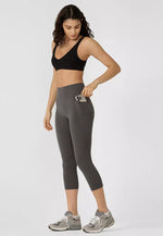 Lorna Jane Stomach Support 7/8 Leggings - Titanium