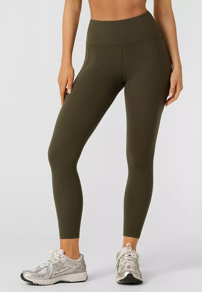 Lorna Jane Amy Phone Pocket Tech Ankle Biter Leggings - Luxury Green