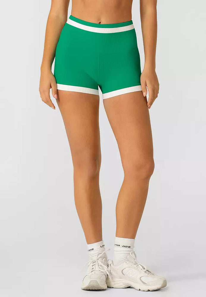 Lorna Jane Retro Swim 9cm Bike Shorts - Sea Glass