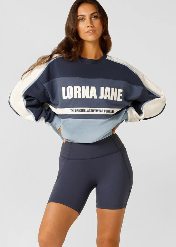 Lorna Jane Serenade Oversized Sweat - Ash Blue