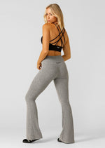 Lorna Jane Mindful Rib Flares - Grey Marl