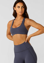 Lorna Jane Sleek Comfort All Day Sports Bra - Ash Blue