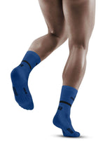 CEP Men's The Run Socks Mid-Cut v4 - Blue