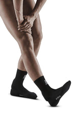 CEP Women's Ortho Achilles Support Short Socks - Black