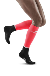 CEP Women's The Run Socks Tall v4 - Pink/Black