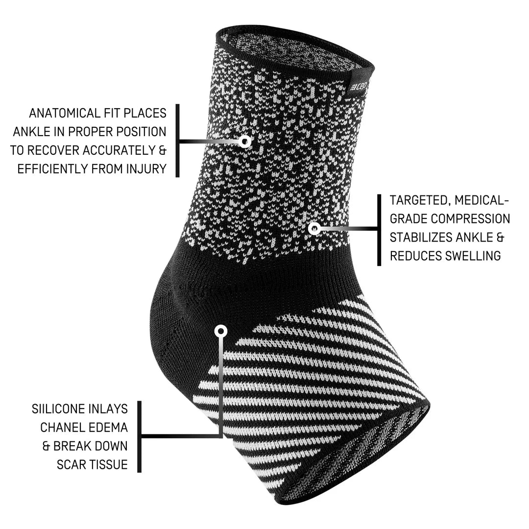 CEP Unisex's Max Support Ankle Sleeve - Black/White