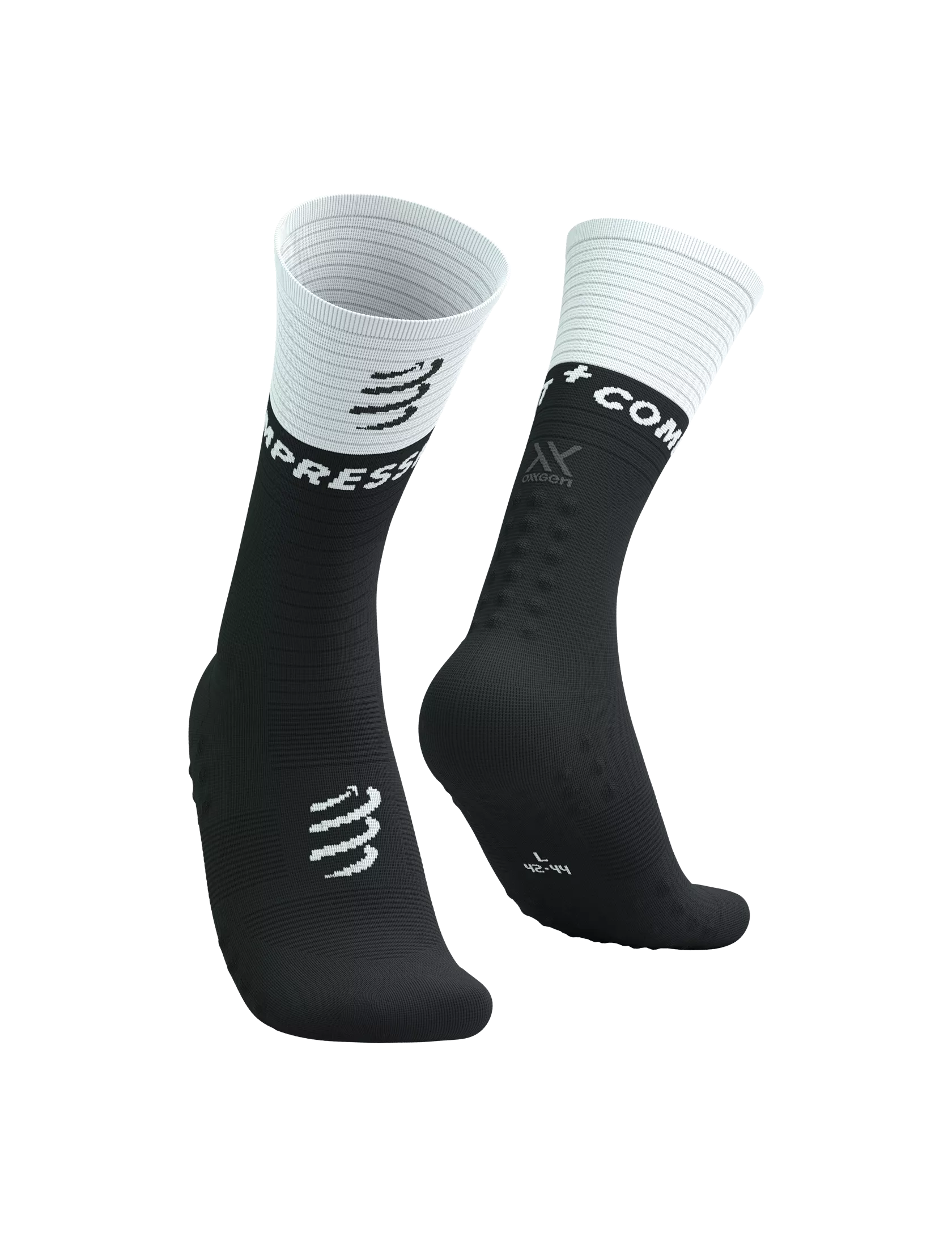 Compressport Mid Compression Socks ( XU00005B002) - White/Black
