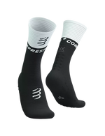 Compressport Unisex's Mid Compression Socks v2.0 - Black/White