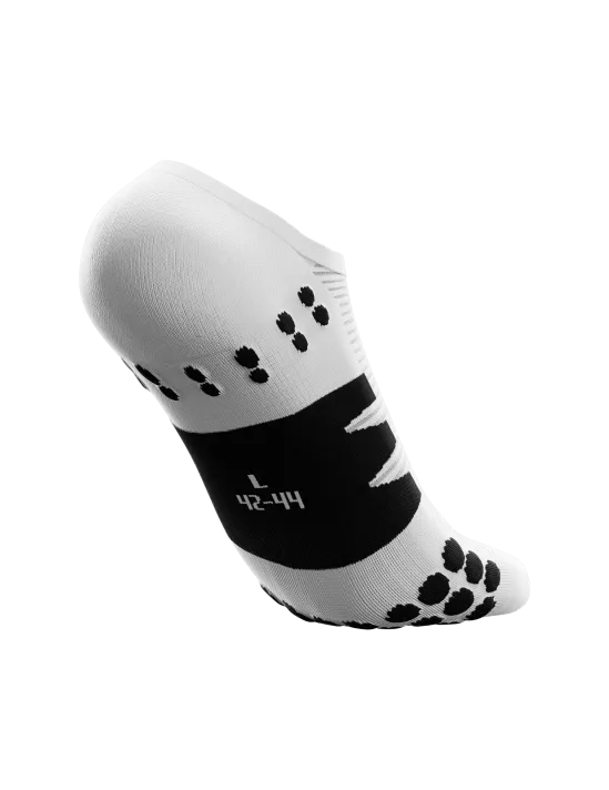 Compressport Unisex's No Show Socks - White/Black