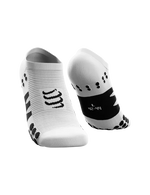 Compressport Unisex's No Show Socks - White/Black