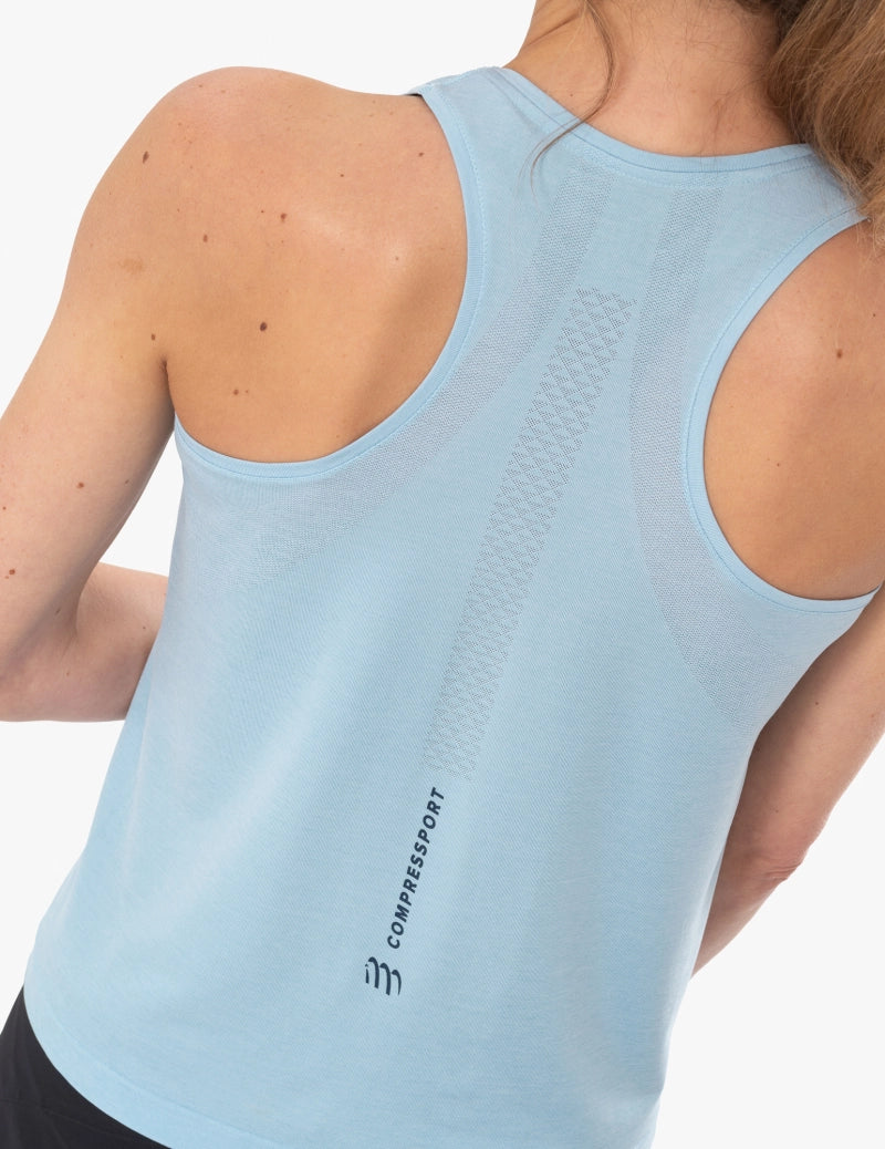 Compressport Women's Performance Singlet - Cashmere Blue