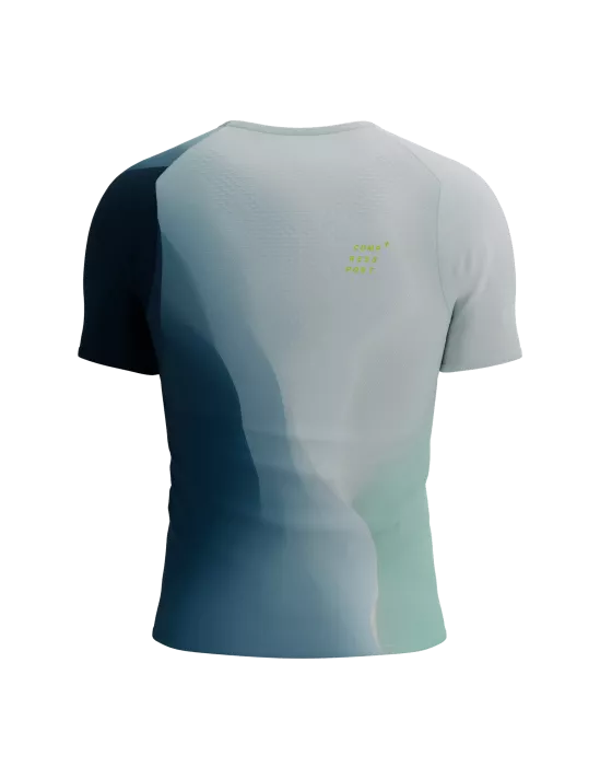 Compressport Men's Performance SS Tshirt - Niagara Blue