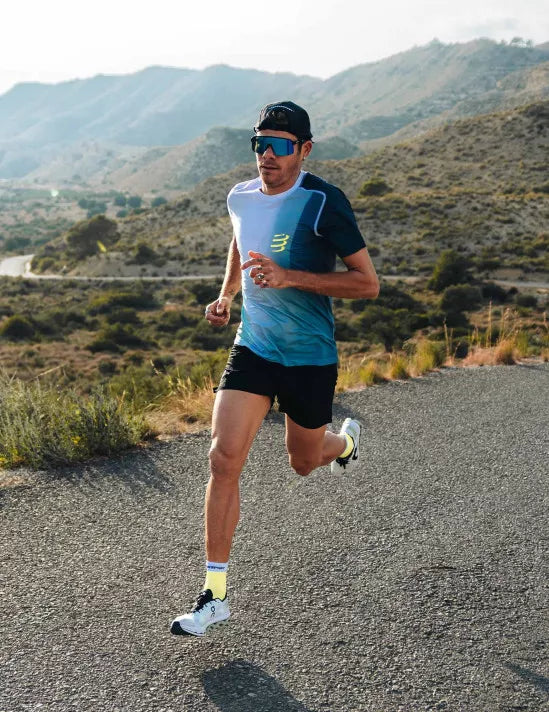 Compressport Men's Performance SS Tshirt - Niagara Blue