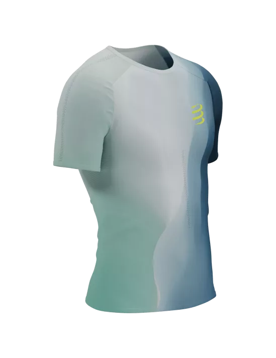 Compressport Men's Performance SS Tshirt - Niagara Blue