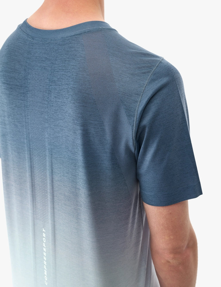 Compressport Men's Performance SS Tshirt - Poseidon/Ice Flow