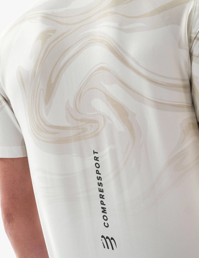 Compressport Men's Performance SS Tshirt - Sugar/Como Print
