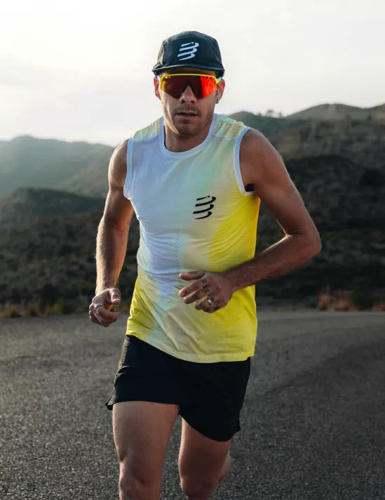 Compressport Men's Performance Tank - Safe Yellow