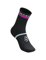 Compressport Unisex's Pro Marathon Sock v2.0 - Black/Safe Yellow/Neo Pink