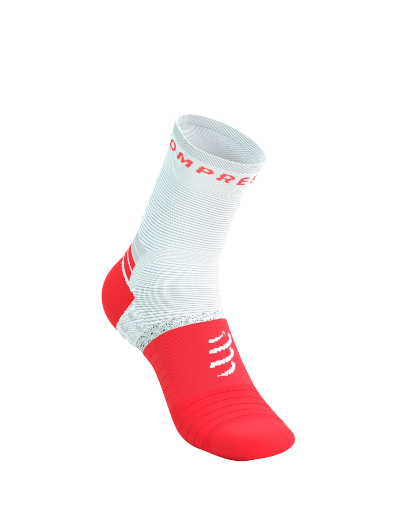 Compressport Unisex's Pro Marathon Socks v2.0 - Fluo Red/White