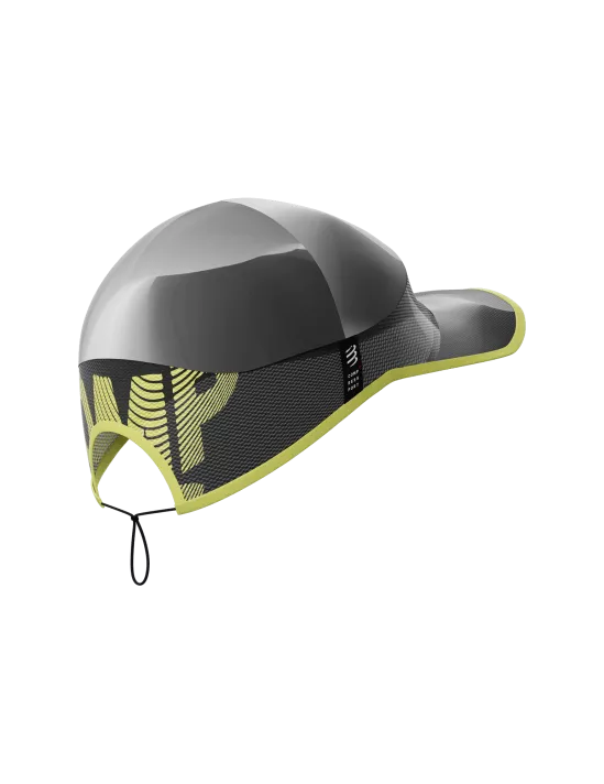 Compressport Unisex's Pro Racing Cap - Black/White/Safety Yellow