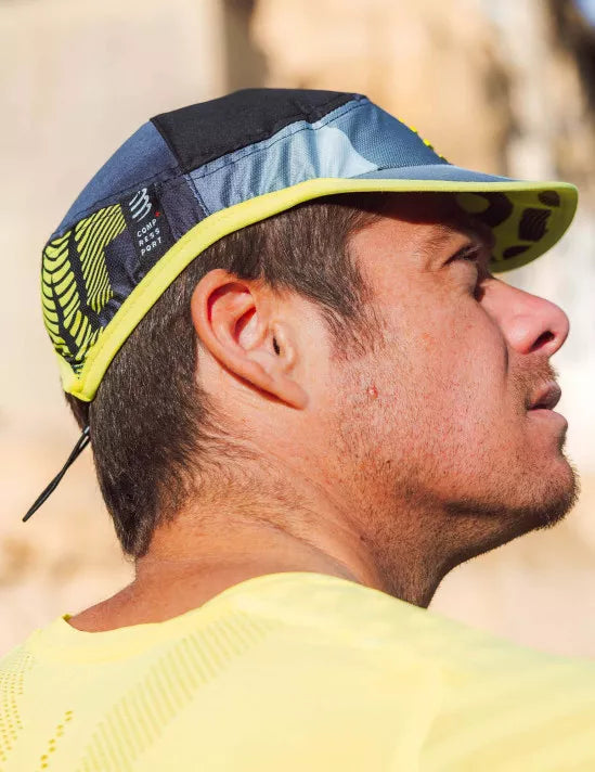 Compressport Unisex's Pro Racing Cap - Black/White/Safety Yellow