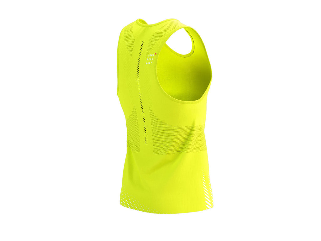 Compressport Men's Pro Racing Singlet - Evening Primrose/White – Key ...