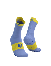 Compressport Unisex's Pro Racing Socks v4.0 Run High - Jacaranda/Maize