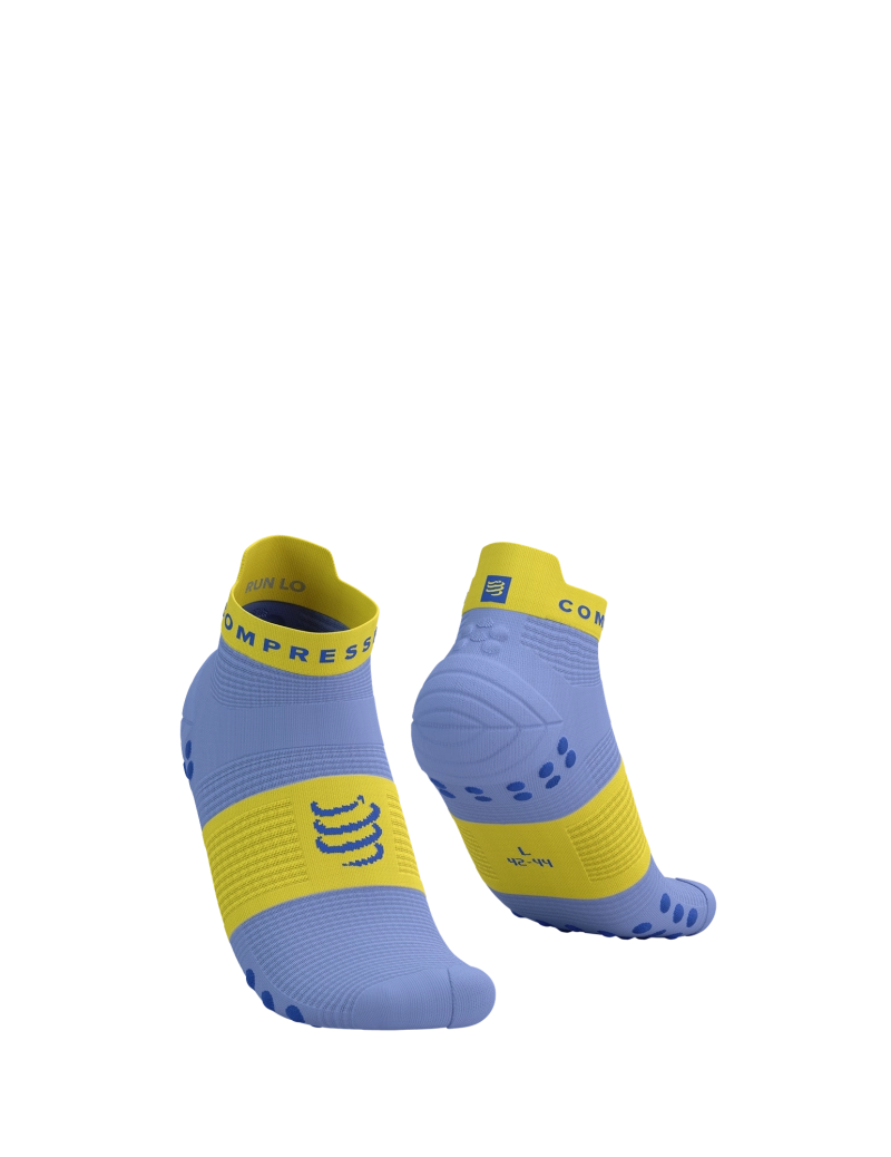 Compressport Unisex's Pro Racing Socks v4.0 Run Low - Jacaranda/Maize