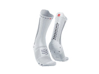 Compressport Unisex's Pro Racing Socks v4.0 Bike - White/Alloy