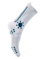 Compressport Unisex's Pro Racing Socks v4.0 Trail - White/Fjord Blue