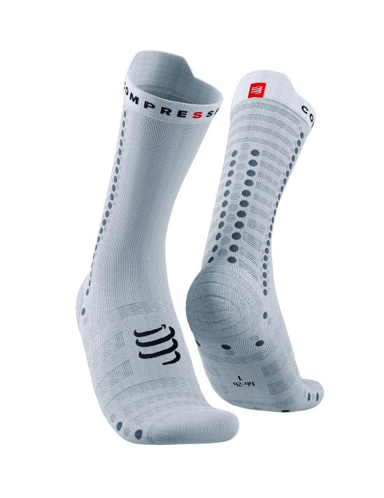 Compressport Unisex's Pro Racing Socks V4.0 Trail -  White/Grey