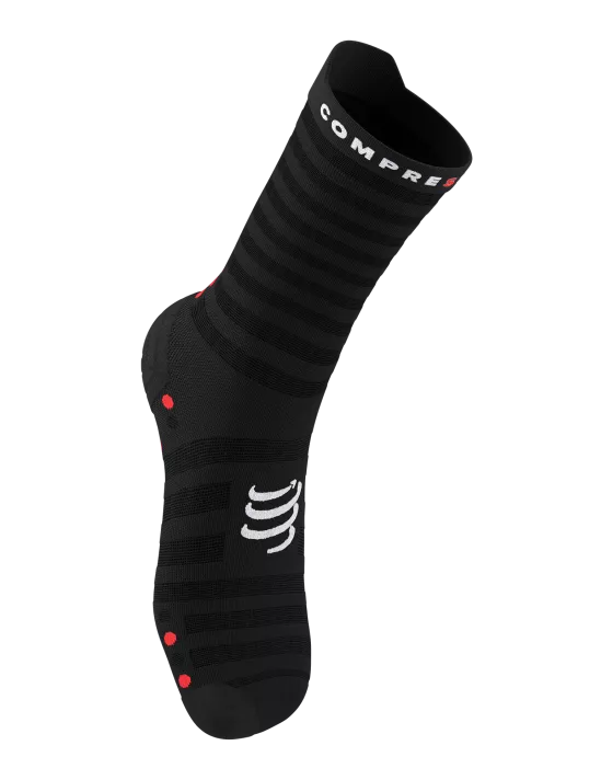 Compressport Unisex's Pro Racing Socks v4.0 Ultralight Run High - Black/Red