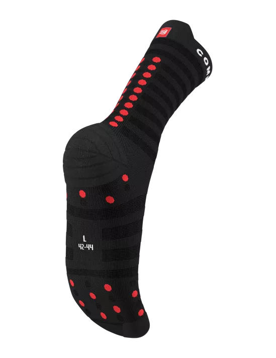 Compressport Unisex's Pro Racing Socks v4.0 Ultralight Run High - Black/Red