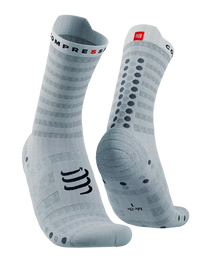 Compressport Unisex's Pro Racing Socks v4.0 Ultralight Run High - White/Alloy