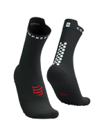 Compressport Unisex's Pro Racing Socks v4.0 Run High - Black/White