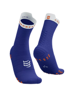 Compressport Unisex's Pro Racing Socks v4.0 Run High - Dazz Blue/White