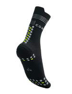 Compressport Unisex's Pro Racing Socks V4.0 Run High Flash - Black/Fluo Yellow