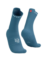 Compressport Unisex's Pro Racing Socks v4.0 Run High - Niagara Blue/White