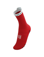 Compressport Unisex's Pro Racing Socks v4.0 Run High - Red/White