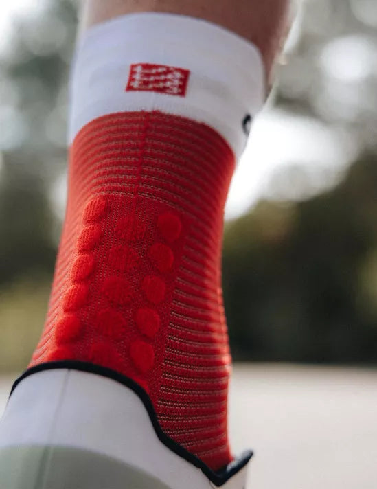 Compressport Unisex's Pro Racing Socks v4.0 Run High - Red/White