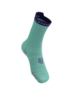 Compressport Unisex's Pro Racing Socks v4.0 Run High - Shell Blue/Purple