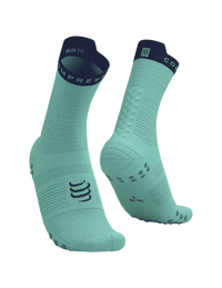 Compressport Unisex's Pro Racing Socks v4.0 Run High - Shell Blue/Purple