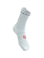 Compressport Unisex's Pro Racing Socks v4.0 Run High - White/Black