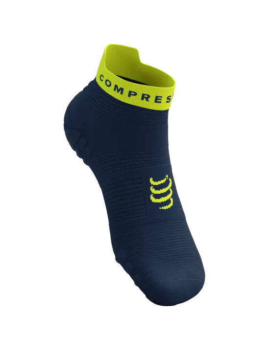 Compressport Unisex's Pro Racing Socks v4.0 Run Low - Blues/Green Sheen