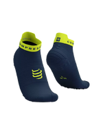 Compressport Unisex's Pro Racing Socks v4.0 Run Low - Blues/Green Sheen