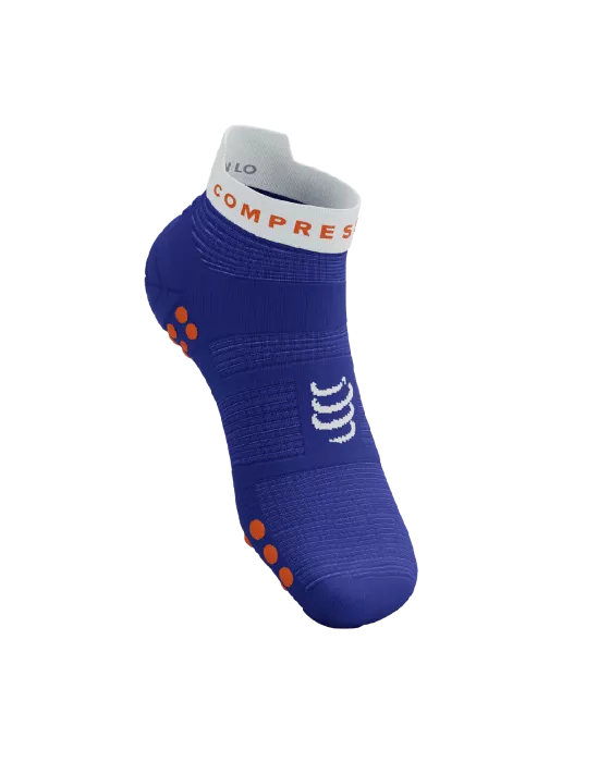 Compressport Unisex's Pro Racing Socks v4.0 Run Low - Dazz Blue/White