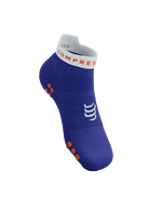 Compressport Unisex's Pro Racing Socks v4.0 Run Low - Dazz Blue/White