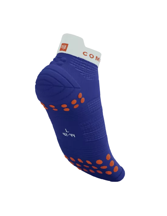 Compressport Unisex's Pro Racing Socks v4.0 Run Low - Dazz Blue/White