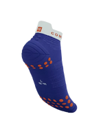 Compressport Unisex's Pro Racing Socks v4.0 Run Low - Dazz Blue/White